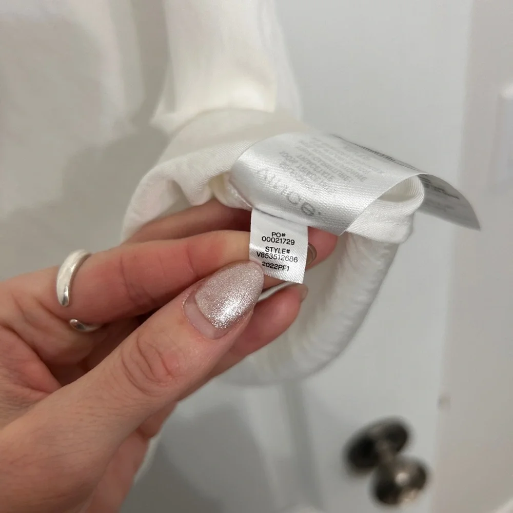 Vince White Ribbed Trim Crew Neck Sleeveless Top size small - Picture 10 of 11